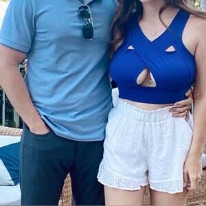 Leith Royal Blue Crop Top